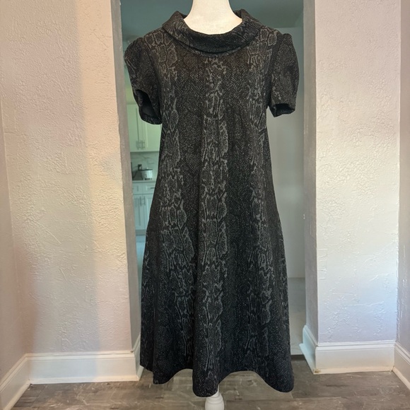 Calvin Klein Dress Size 6 Short Sleeve Sweater Cowl Neck Stretch - Picture 11 of 11
